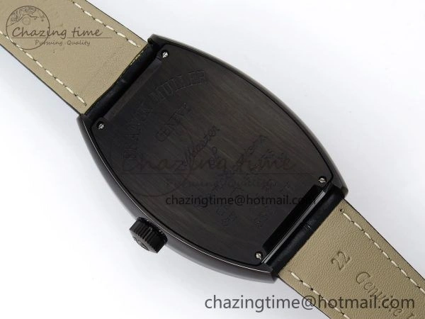 Colorful Crazy Hours PVD TWF Best Edition Gray Dial on Black Leather Strap A23J 6493