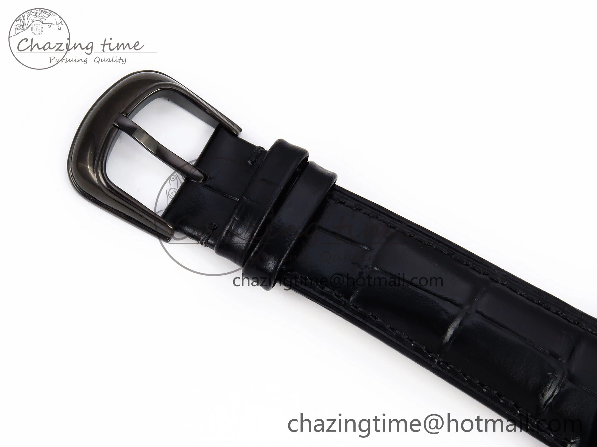 Colorful Crazy Hours PVD TWF Best Edition Gray Dial on Black Leather Strap A23J 6493