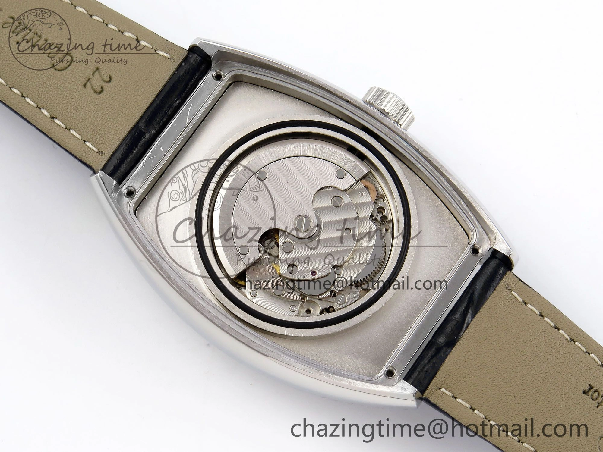 RelaxedFit Crazy Hours PVD TWF Best Edition Gray Dial on Black Leather Strap A23J 6489