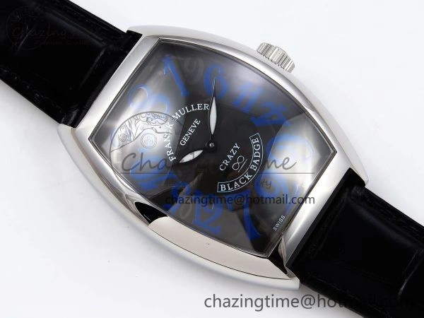 RelaxedFit Crazy Hours PVD TWF Best Edition Gray Dial on Black Leather Strap A23J 6489