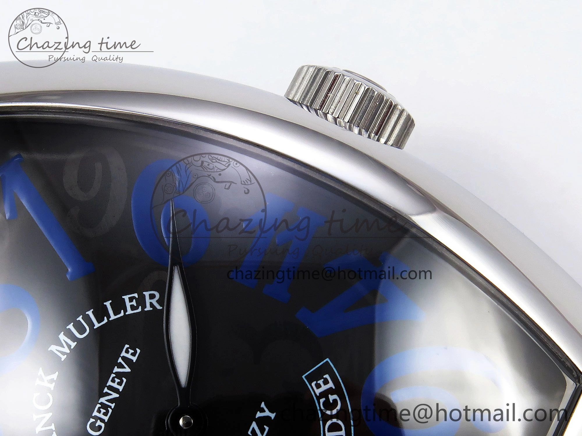RelaxedFit Crazy Hours PVD TWF Best Edition Gray Dial on Black Leather Strap A23J 6489