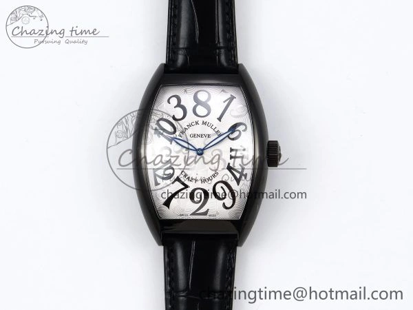 Crazy Hours PVD TWF Best Edition White Dial on Black Leather Strap A23J ZeroBulk 6492