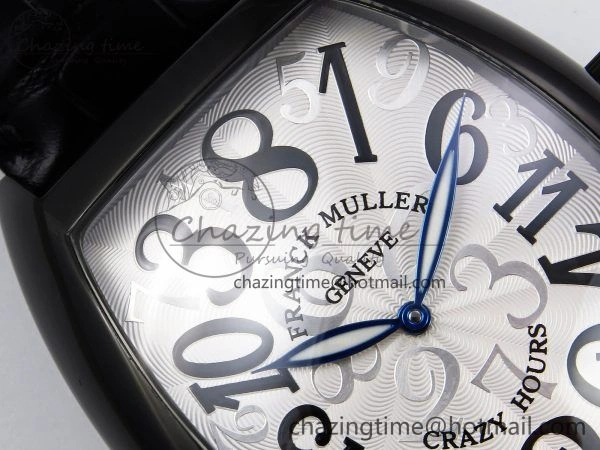 Crazy Hours PVD TWF Best Edition White Dial on Black Leather Strap A23J ZeroBulk 6492