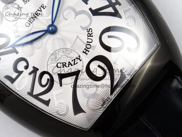 Crazy Hours PVD TWF Best Edition White Dial on Black Leather Strap A23J ZeroBulk 6492