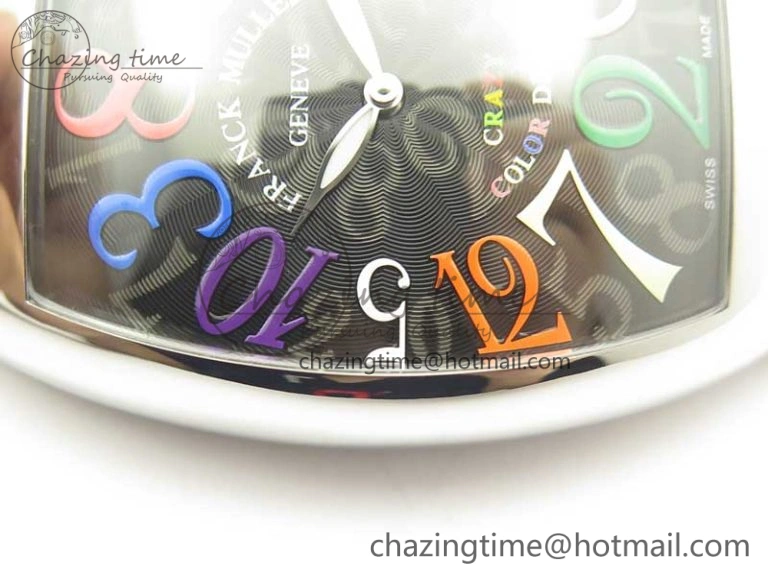 Unique Crazy Hours Real Jumping Hour SS ABF Black Dial  Markers on Black Leather Strap A23J 6575