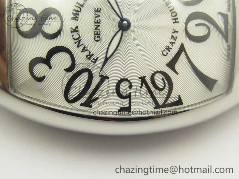 FastDry Crazy Hours Real Jumping Hour SS ABF White Dial Black Markers on Black Leather Strap A23J 6577