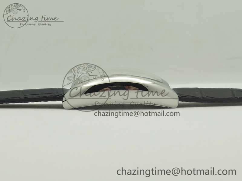 FastDry Crazy Hours Real Jumping Hour SS ABF White Dial Black Markers on Black Leather Strap A23J 6577