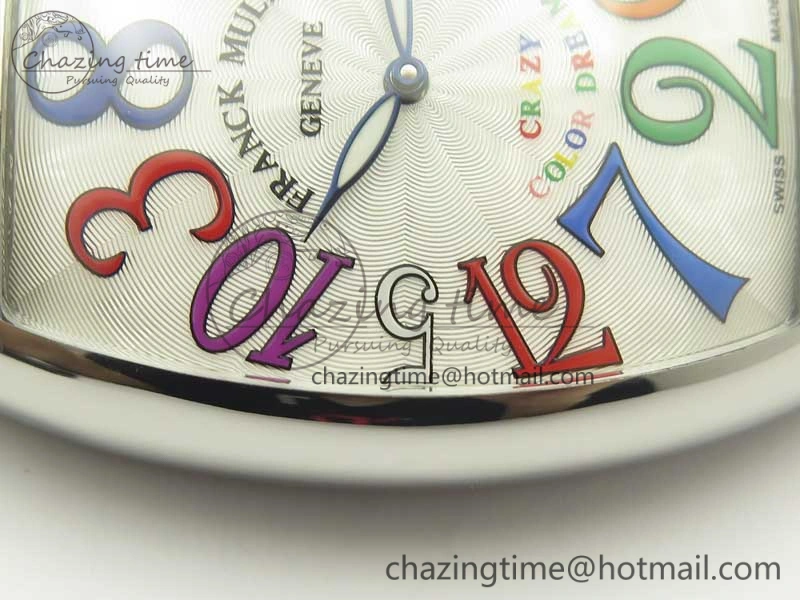 TechFriendly Crazy Hours Real Jumping Hour SS ABF White Dial  Markers on Black Leather Strap A23J 6581