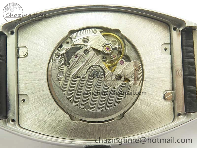 TechFriendly Crazy Hours Real Jumping Hour SS ABF White Dial  Markers on Black Leather Strap A23J 6581