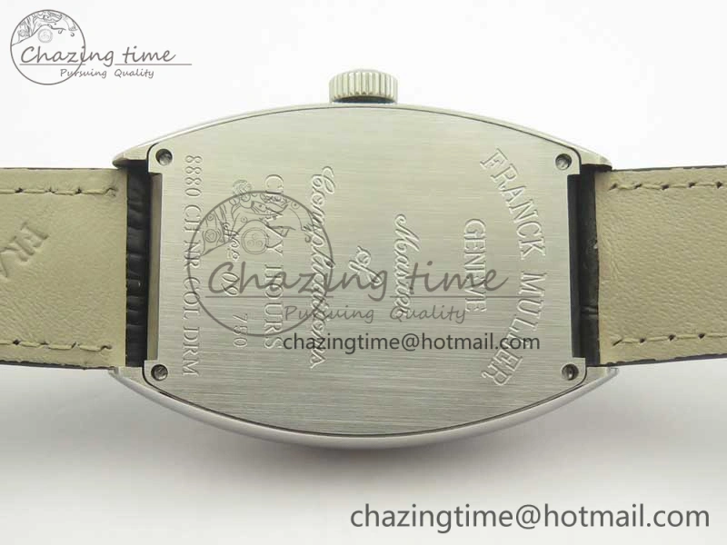TechFriendly Crazy Hours Real Jumping Hour SS ABF White Dial  Markers on Black Leather Strap A23J 6581