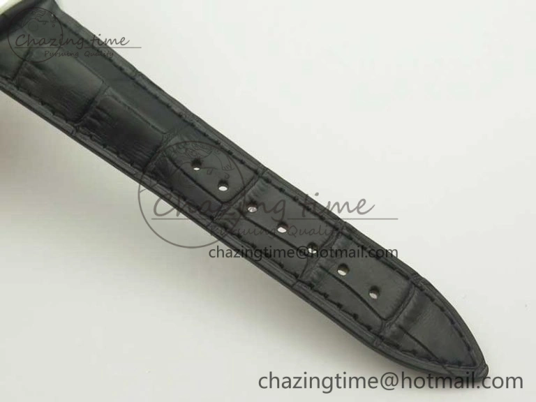TechFriendly Crazy Hours Real Jumping Hour SS ABF White Dial  Markers on Black Leather Strap A23J 6581