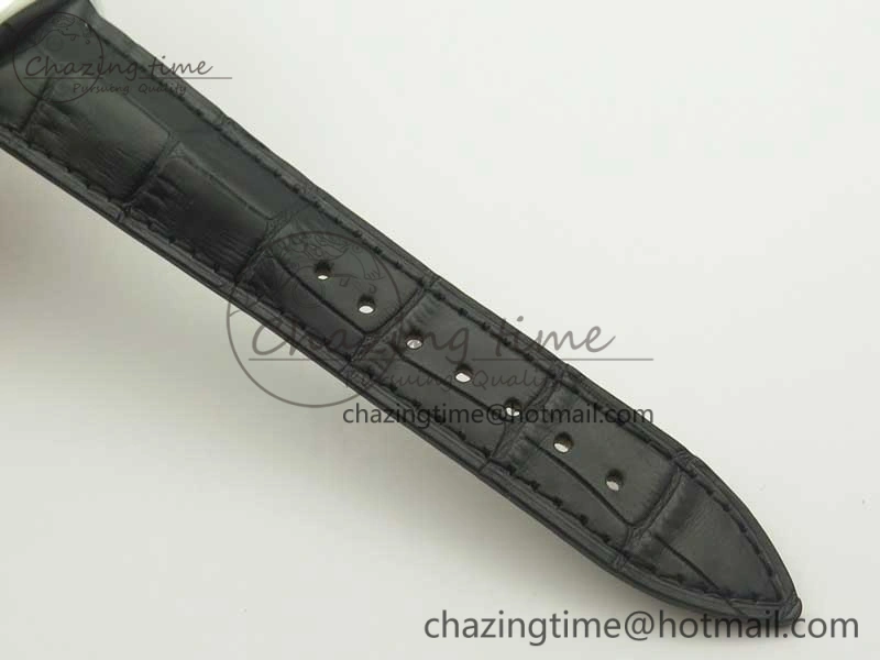 TechFriendly Crazy Hours Real Jumping Hour SS ABF White Dial  Markers on Black Leather Strap A23J 6581