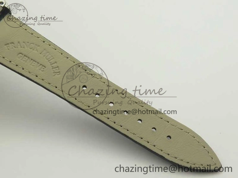 TechFriendly Crazy Hours Real Jumping Hour SS ABF White Dial  Markers on Black Leather Strap A23J 6581