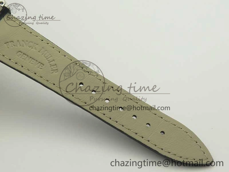 TechFriendly Crazy Hours Real Jumping Hour SS ABF White Dial  Markers on Black Leather Strap A23J 6581
