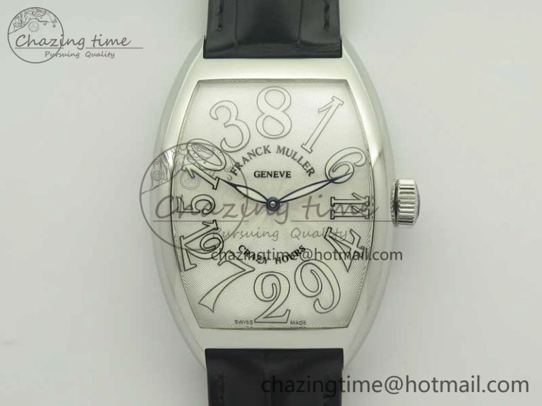 ZipUp Crazy Hours Real Jumping Hour SS ABF White Dial White Markers on Black Leather Strap A23J 6578