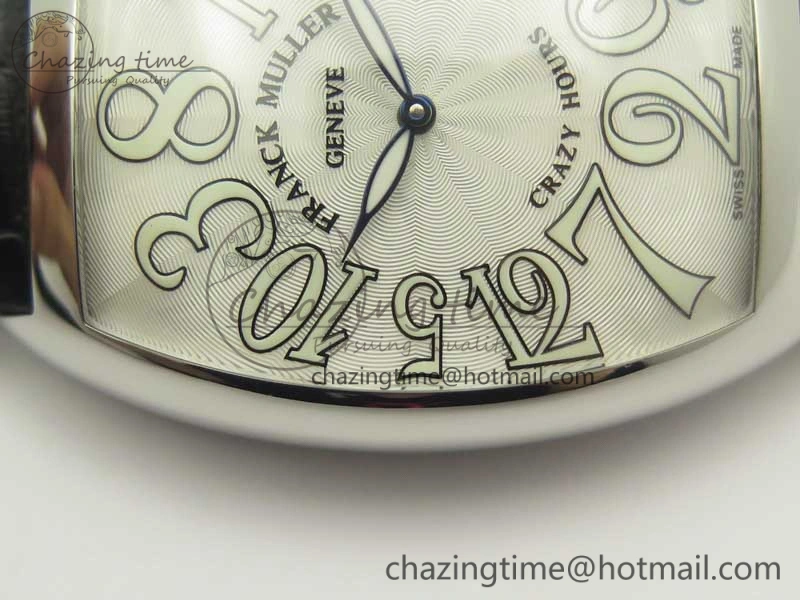 ZipUp Crazy Hours Real Jumping Hour SS ABF White Dial White Markers on Black Leather Strap A23J 6578