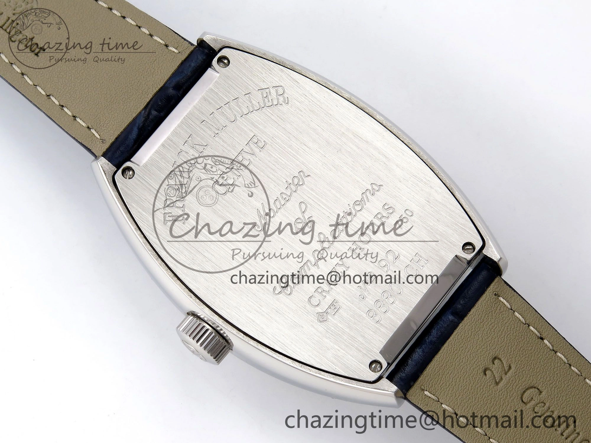 Crazy Hours SS TWF Best Edition Blue Dial on Blue Leather Strap A23J Efficient 6491