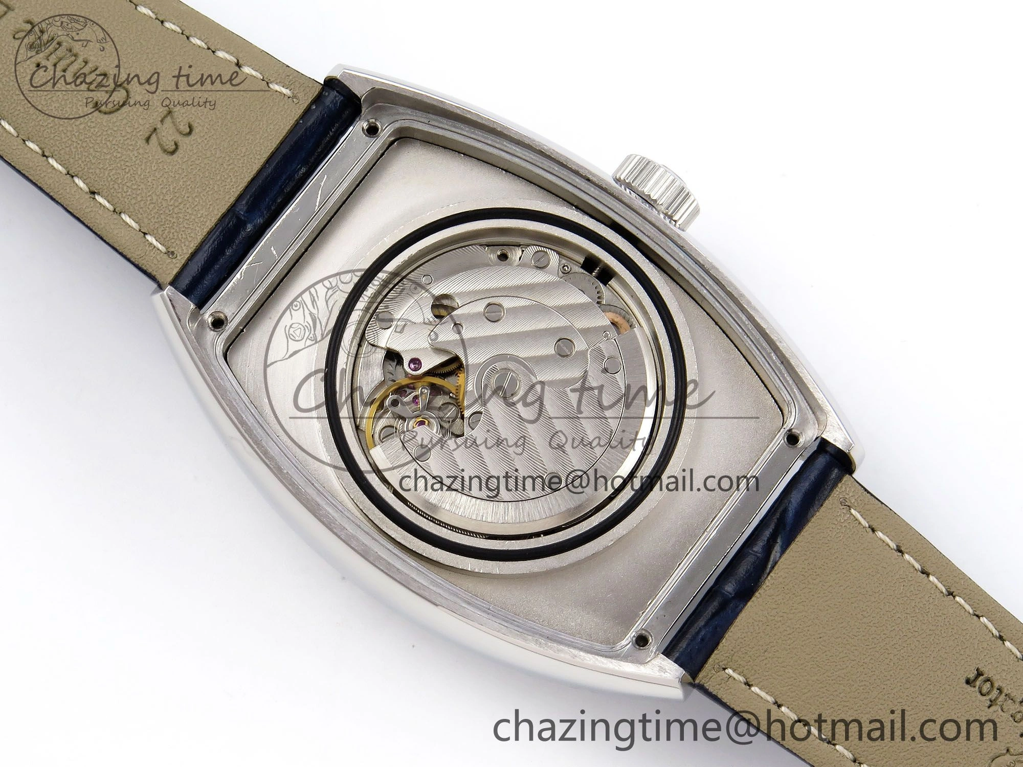 Crazy Hours SS TWF Best Edition Blue Dial on Blue Leather Strap A23J Efficient 6491