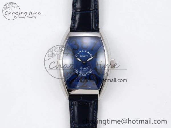 Crazy Hours SS TWF Best Edition Blue Dial on Blue Leather Strap A23J Efficient 6491