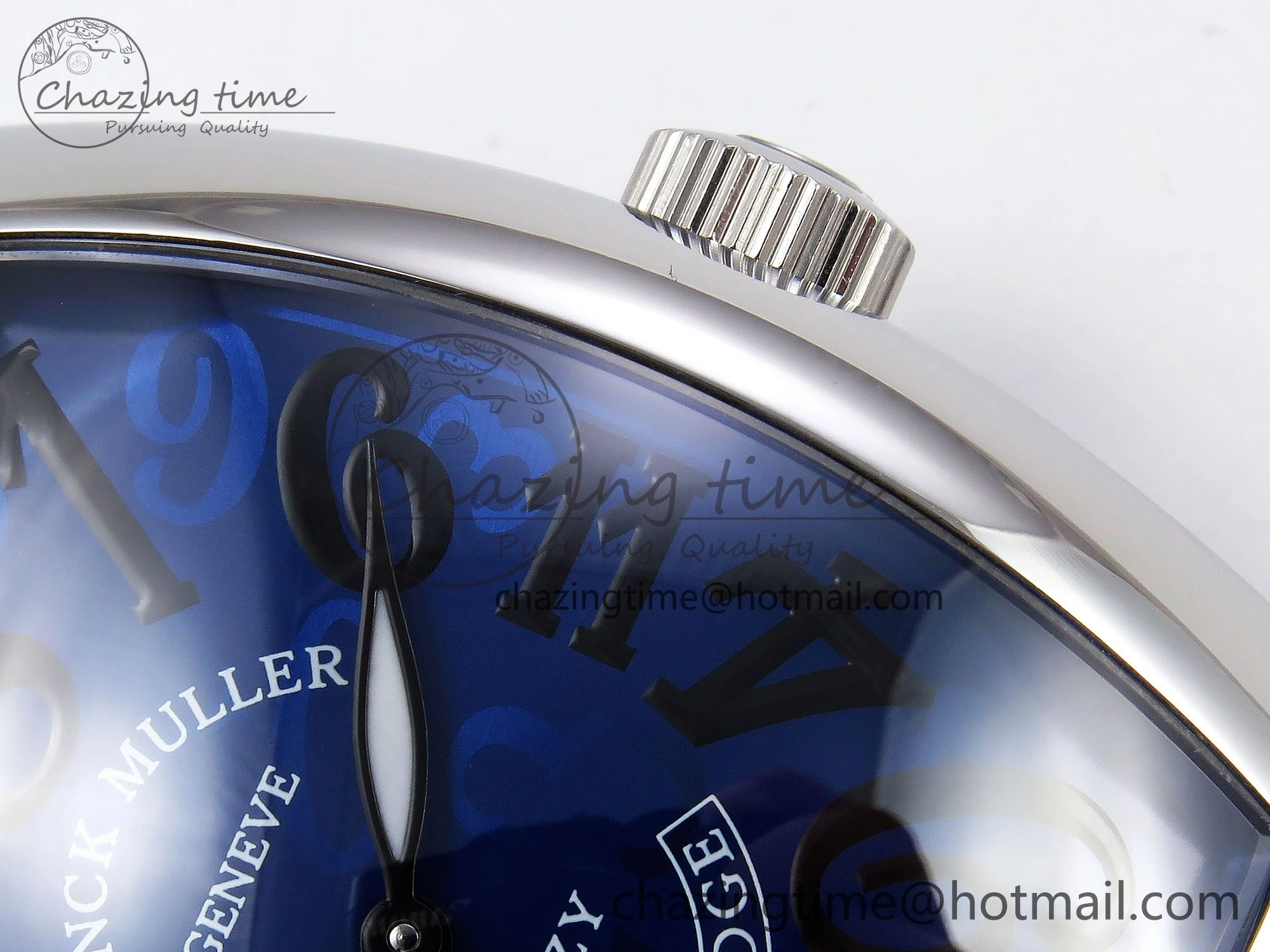 Crazy Hours SS TWF Best Edition Blue Dial on Blue Leather Strap A23J Efficient 6491