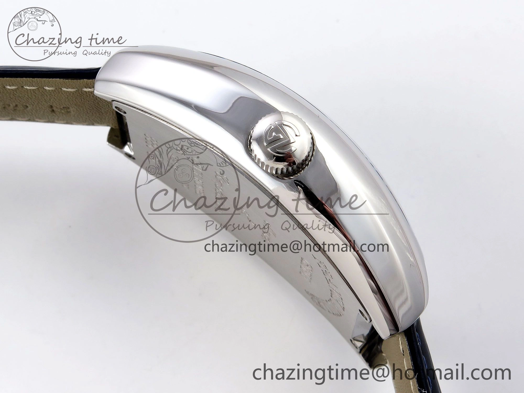 Crazy Hours SS TWF Best Edition Blue Dial on Blue Leather Strap A23J Efficient 6491
