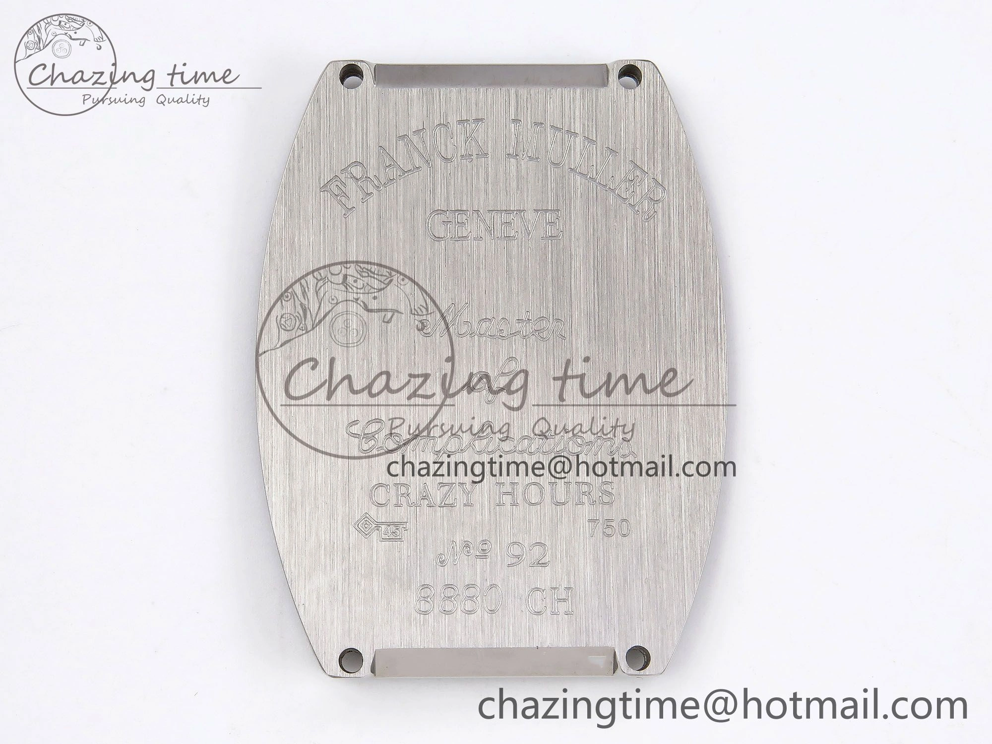 Neat Crazy Hours SS TWF Best Edition Gray Dial Diamonds Bezel on Black Leather Strap A23J 6490