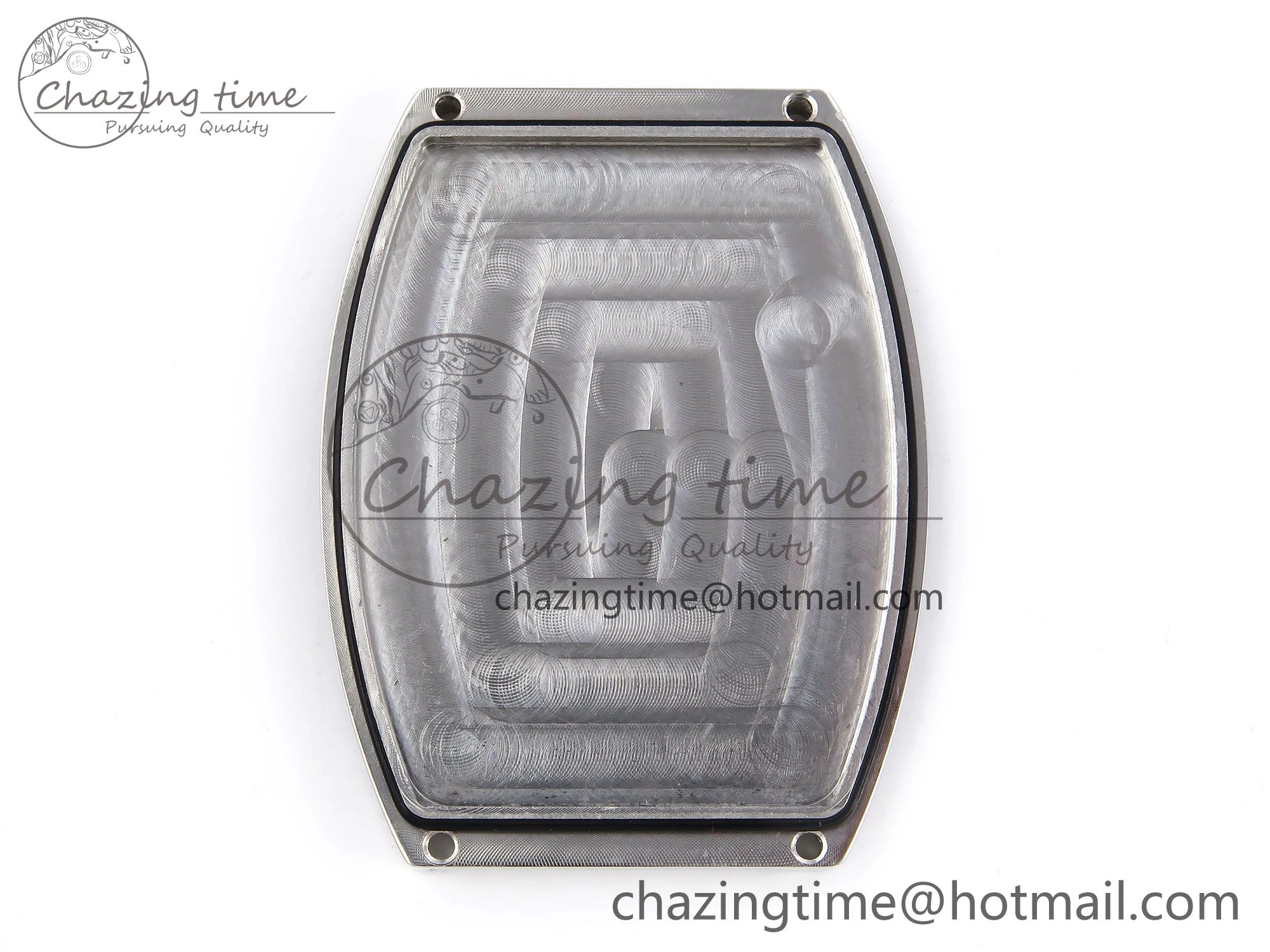 Neat Crazy Hours SS TWF Best Edition Gray Dial Diamonds Bezel on Black Leather Strap A23J 6490