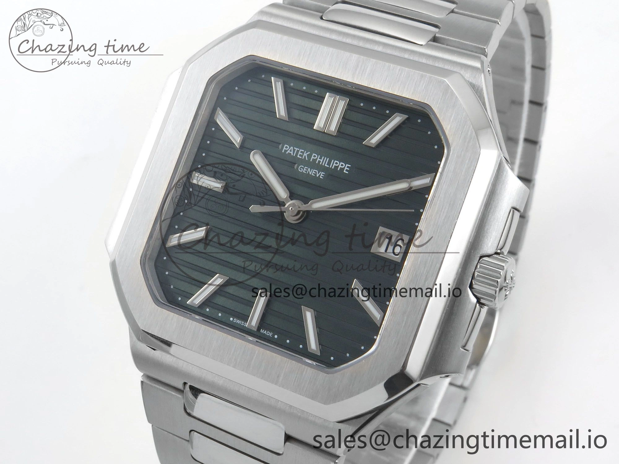 WrinkleFree Cubitus 5821 SS PPF Best Edition Green Dial on SS Bracelet A 8633