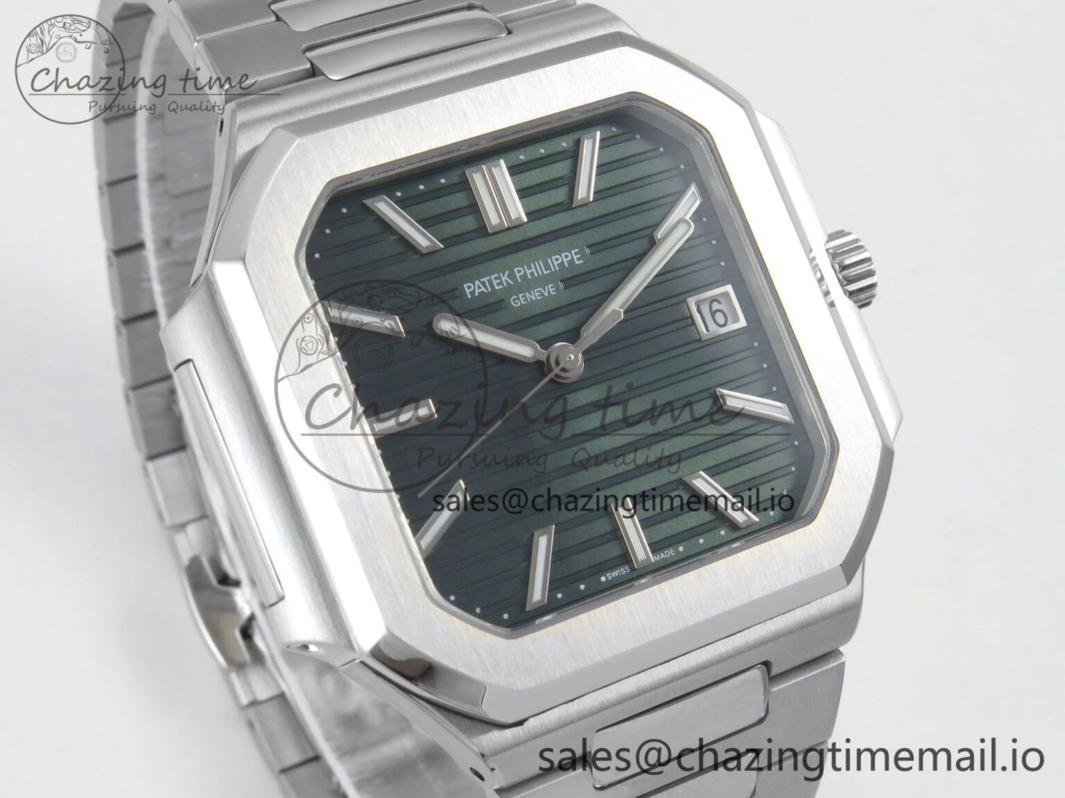 WrinkleFree Cubitus 5821 SS PPF Best Edition Green Dial on SS Bracelet A 8633