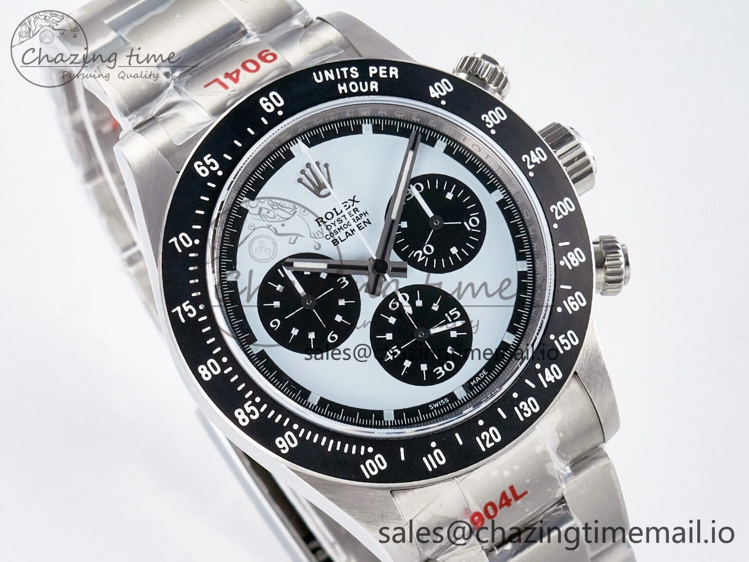 EyeCatching Custom Blaken Daytona Paul Newman 1:1 Best Edition Blue Dial on SS 904L Bracelet DD4130 Custom Modded 81