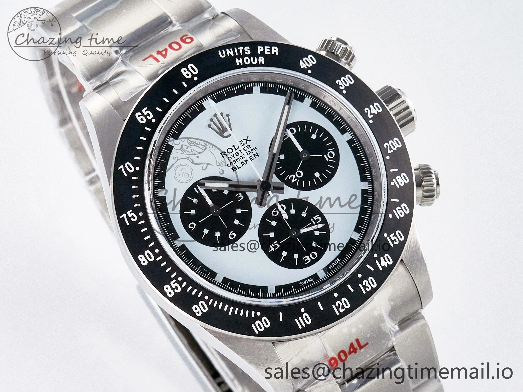 EyeCatching Custom Blaken Daytona Paul Newman 1:1 Best Edition Blue Dial on SS 904L Bracelet DD4130 Custom Modded 81