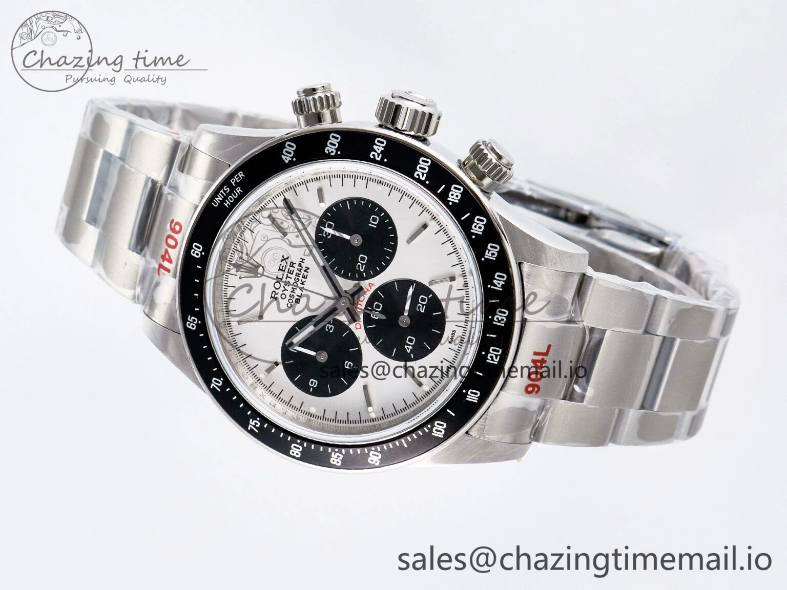UrbanStyle Custom Blaken Daytona Paul Newman 1:1 Best Edition White Dial on SS 904L Bracelet DD4130 Custom Modded 104