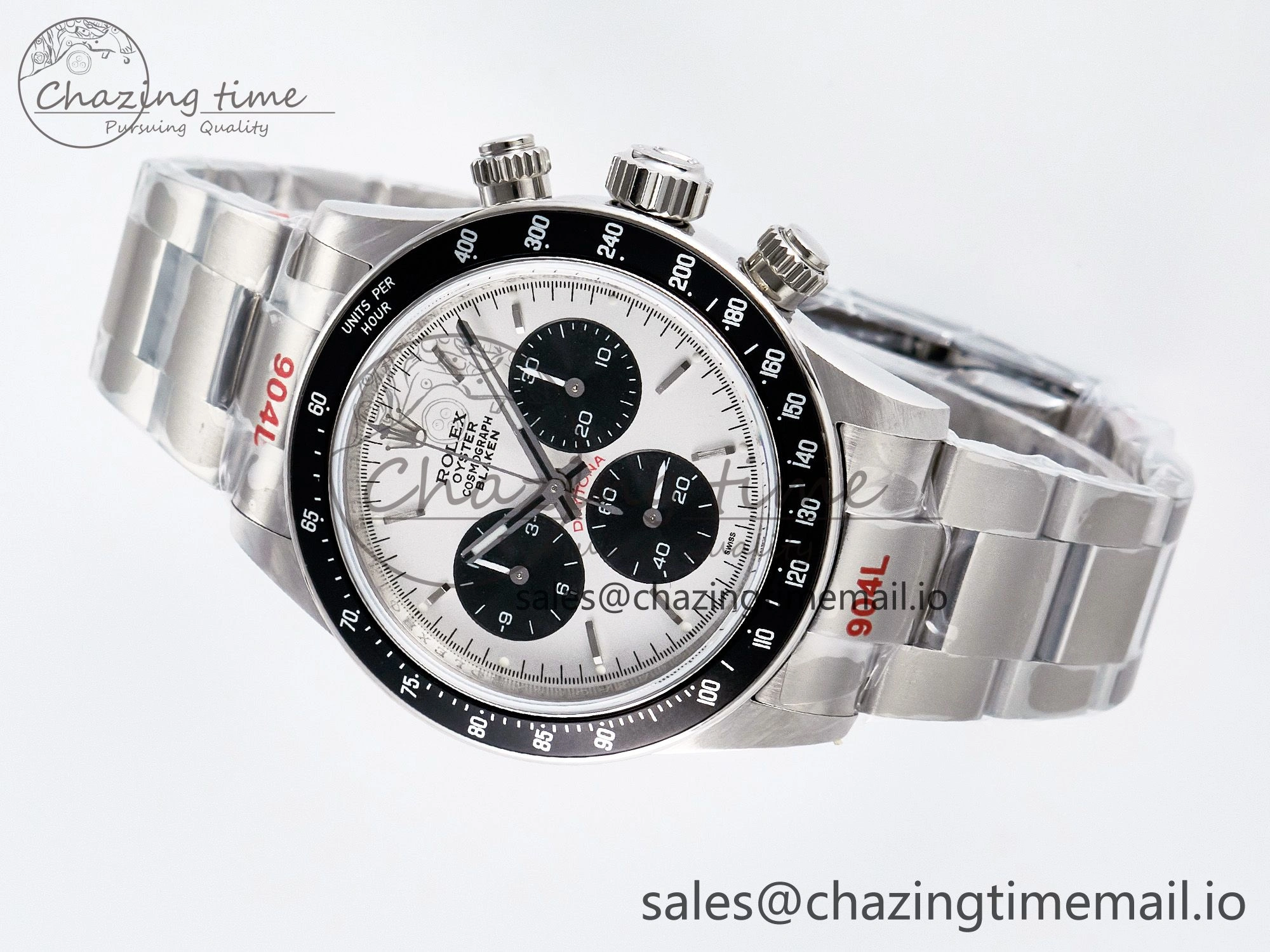 UrbanStyle Custom Blaken Daytona Paul Newman 1:1 Best Edition White Dial on SS 904L Bracelet DD4130 Custom Modded 104