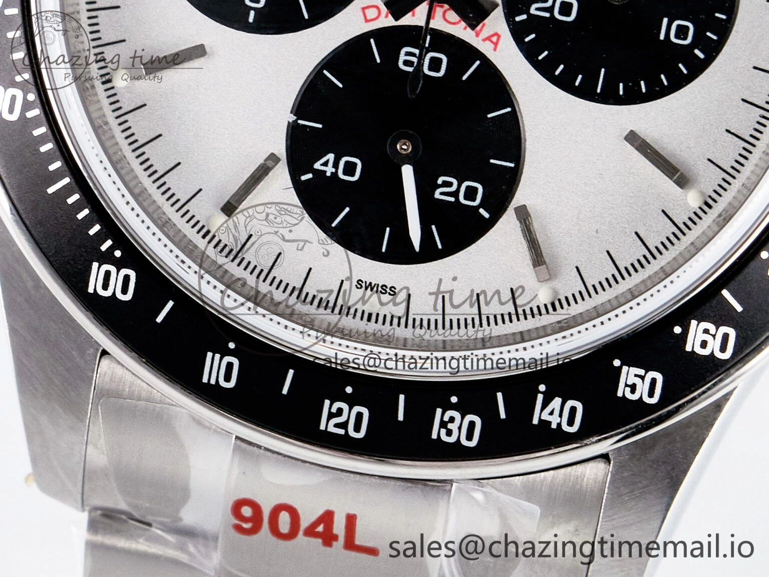 UrbanStyle Custom Blaken Daytona Paul Newman 1:1 Best Edition White Dial on SS 904L Bracelet DD4130 Custom Modded 104