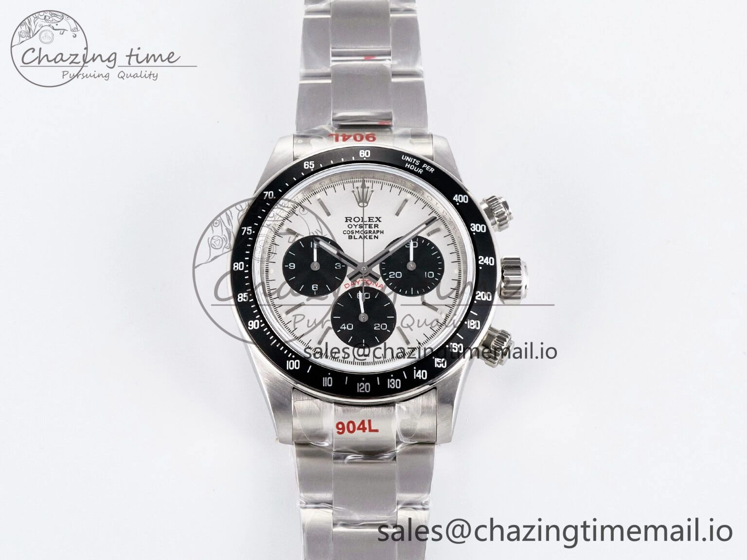 Custom Blaken Daytona Paul Newman 1:1 Best Edition White Dial on SS 904L Bracelet DD4130 Custom Modded DailyWear 10806
