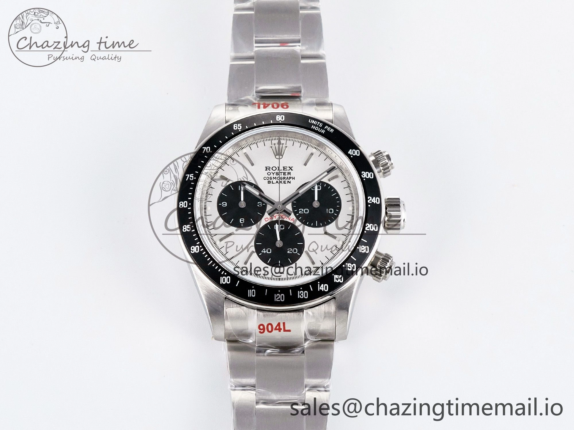 UrbanStyle Custom Blaken Daytona Paul Newman 1:1 Best Edition White Dial on SS 904L Bracelet DD4130 Custom Modded 104