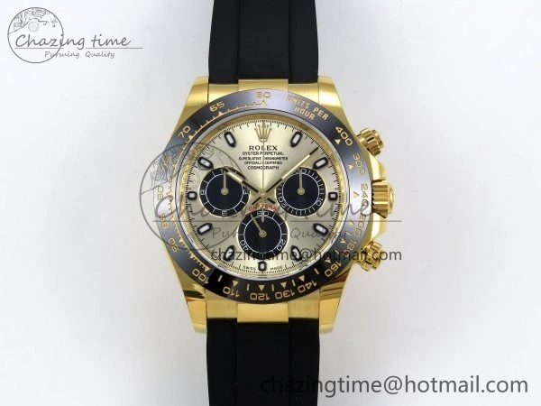 Custom Daytona 116518 APS   RBF 1:1 Best Edition 904L SS Case YG Dial on Oysterflex Strap SH4130 (Gain Weight) HighQuality 10854