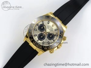 Custom Daytona 116518 APS   RBF 1:1 Best Edition 904L SS Case YG Dial on Oysterflex Strap SH4130 (Gain Weight) HighQuality 10854