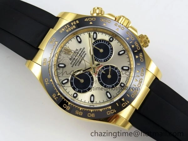 Custom Daytona 116518 APS   RBF 1:1 Best Edition 904L SS Case YG Dial on Oysterflex Strap SH4130 (Gain Weight) HighQuality 10854