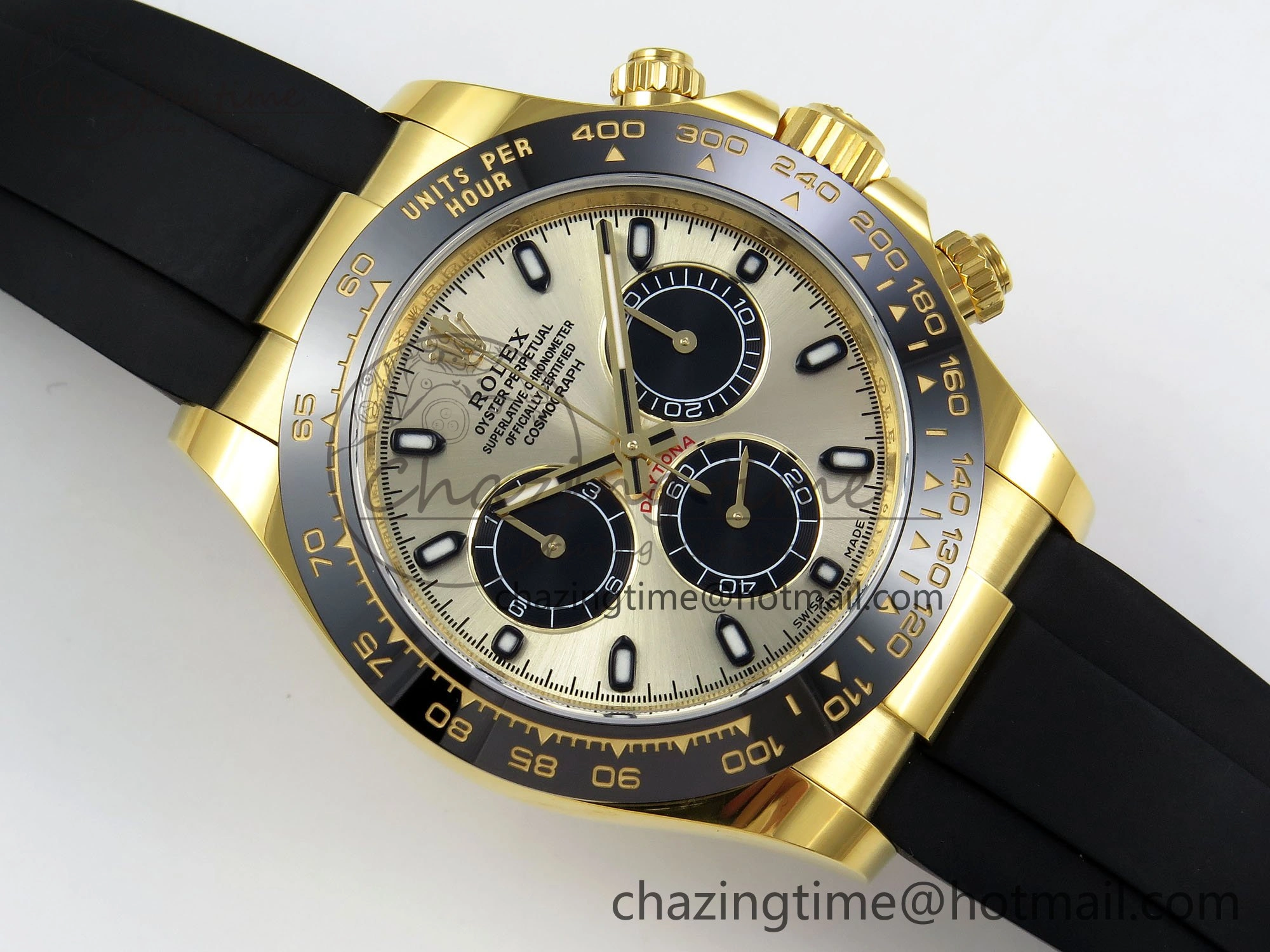 Custom Daytona 116518 APS   RBF 1:1 Best Edition 904L SS Case YG Dial on Oysterflex Strap SH4130 (Gain Weight) HighQuality 10854