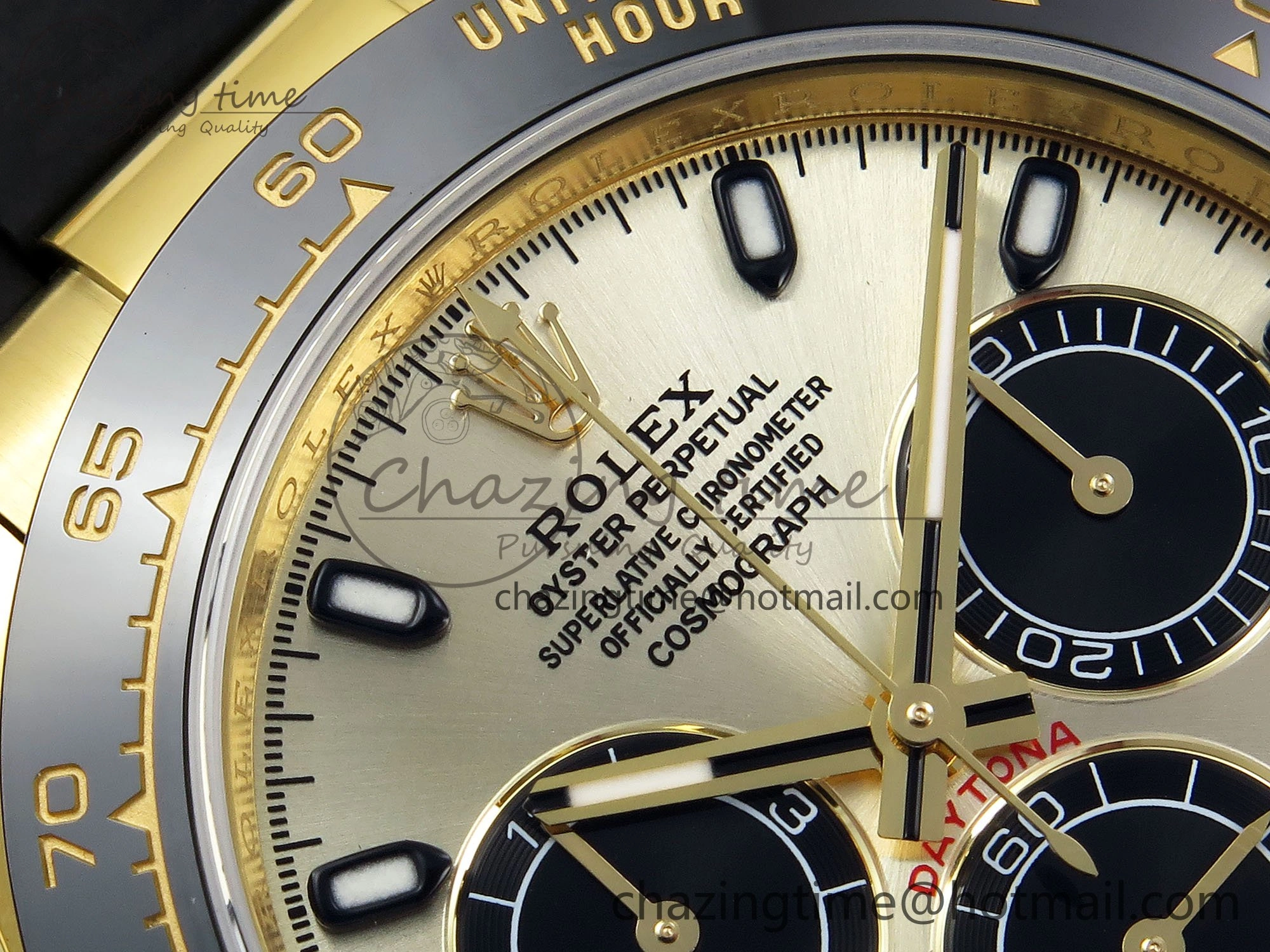 Custom Daytona 116518 APS   RBF 1:1 Best Edition 904L SS Case YG Dial on Oysterflex Strap SH4130 (Gain Weight) HighQuality 10854