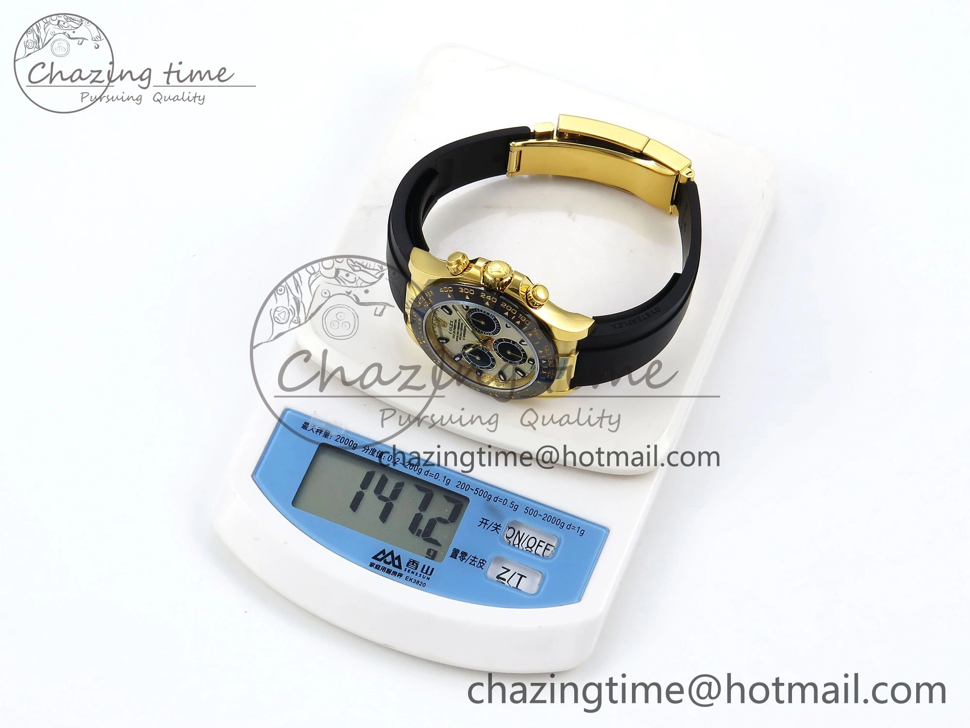 Custom Daytona 116518 APS   RBF 1:1 Best Edition 904L SS Case YG Dial on Oysterflex Strap SH4130 (Gain Weight) HighQuality 10854