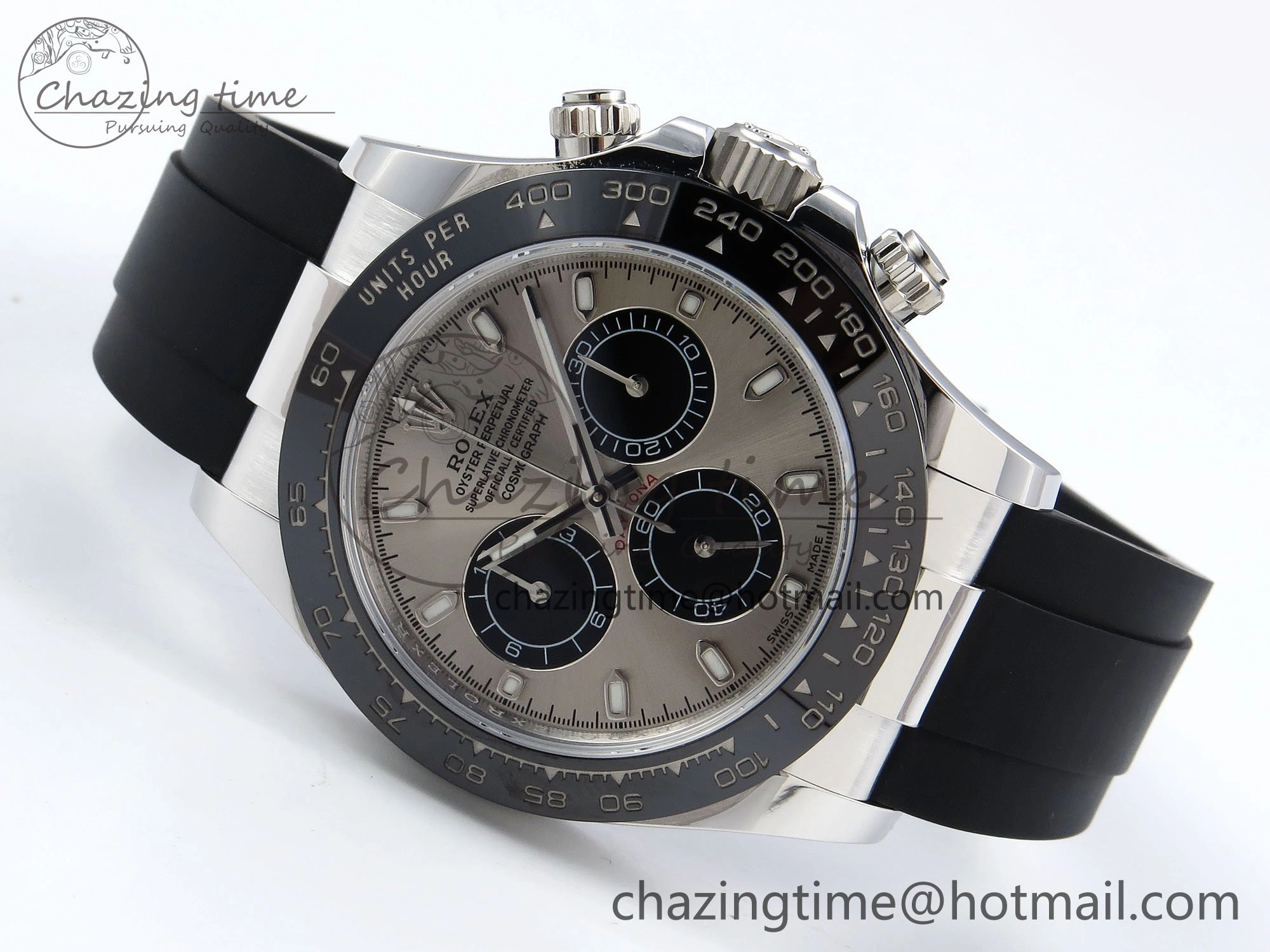 Comfortable Custom Daytona 116519 APS RBF 1:1 Best Edition 904L SS Case Grey Dial on Oysterflex Strap SH4130 (Gain Weight) 10853