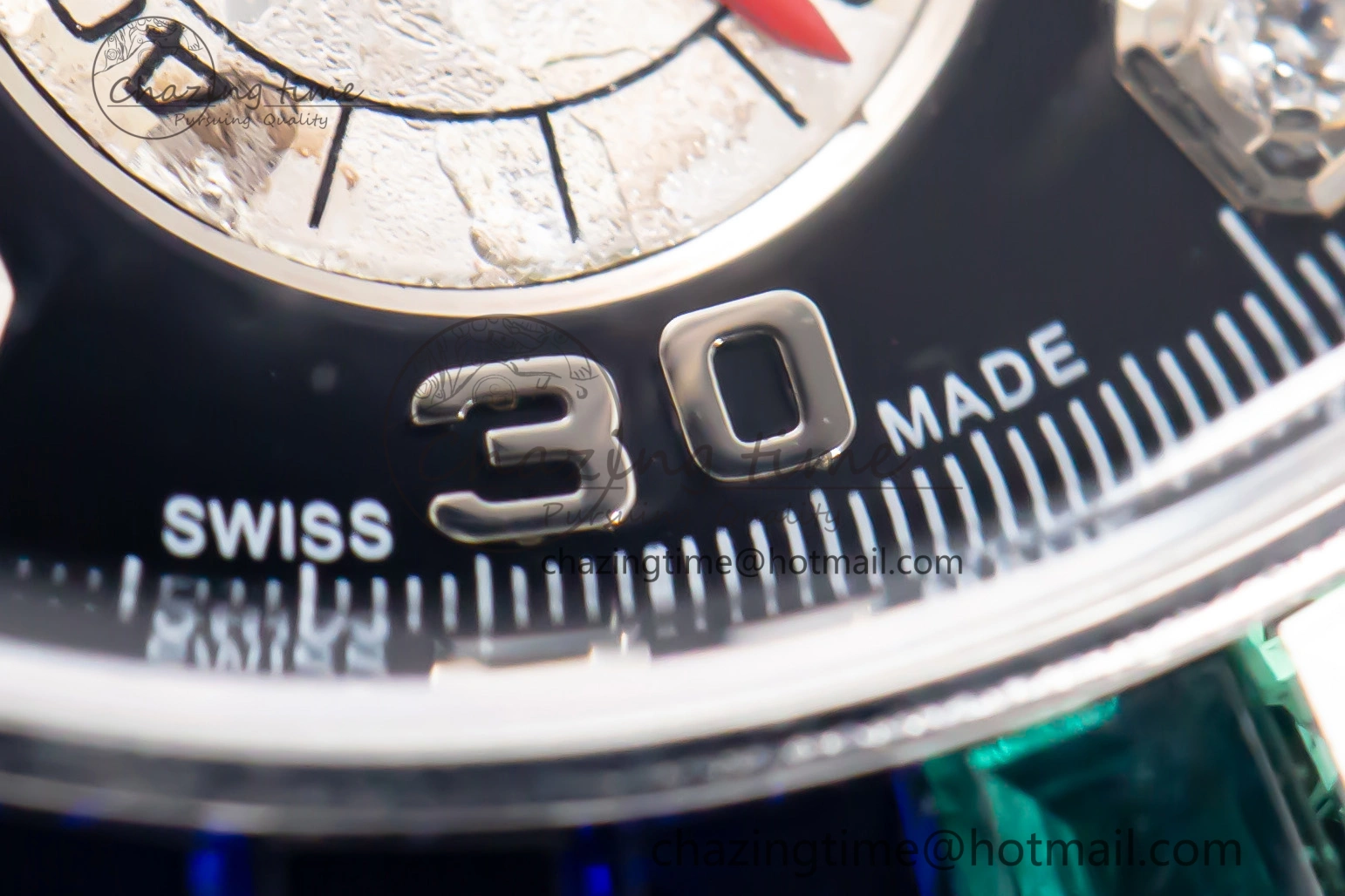 ModernLook Custom Daytona 116520 RBOW Rainbow Clean Best Edition Black Dial on SS Bracelet SA 10859