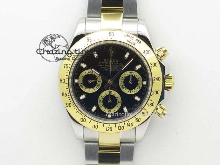 FreshLook Custom Daytona 116595 RBOW Rainbow Clean Best Edition Black RG Dial on RG Bracelet SA 10861