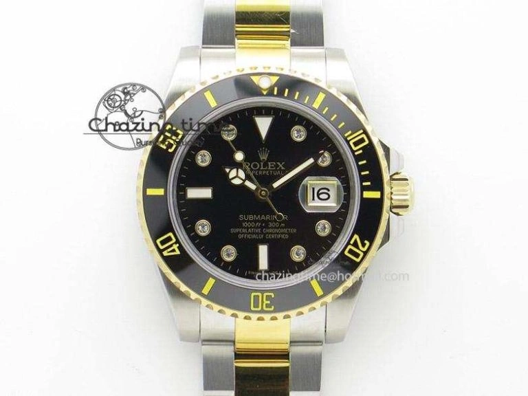FreshLook Custom Daytona 116595 RBOW Rainbow Clean Best Edition Black RG Dial on RG Bracelet SA 10861