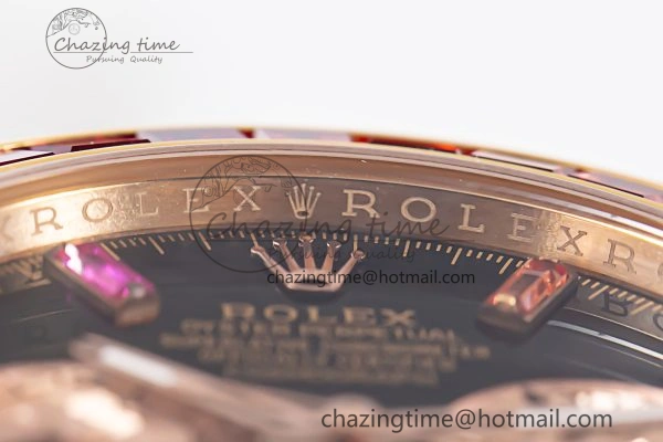 FreshLook Custom Daytona 116595 RBOW Rainbow Clean Best Edition Black RG Dial on RG Bracelet SA 10861