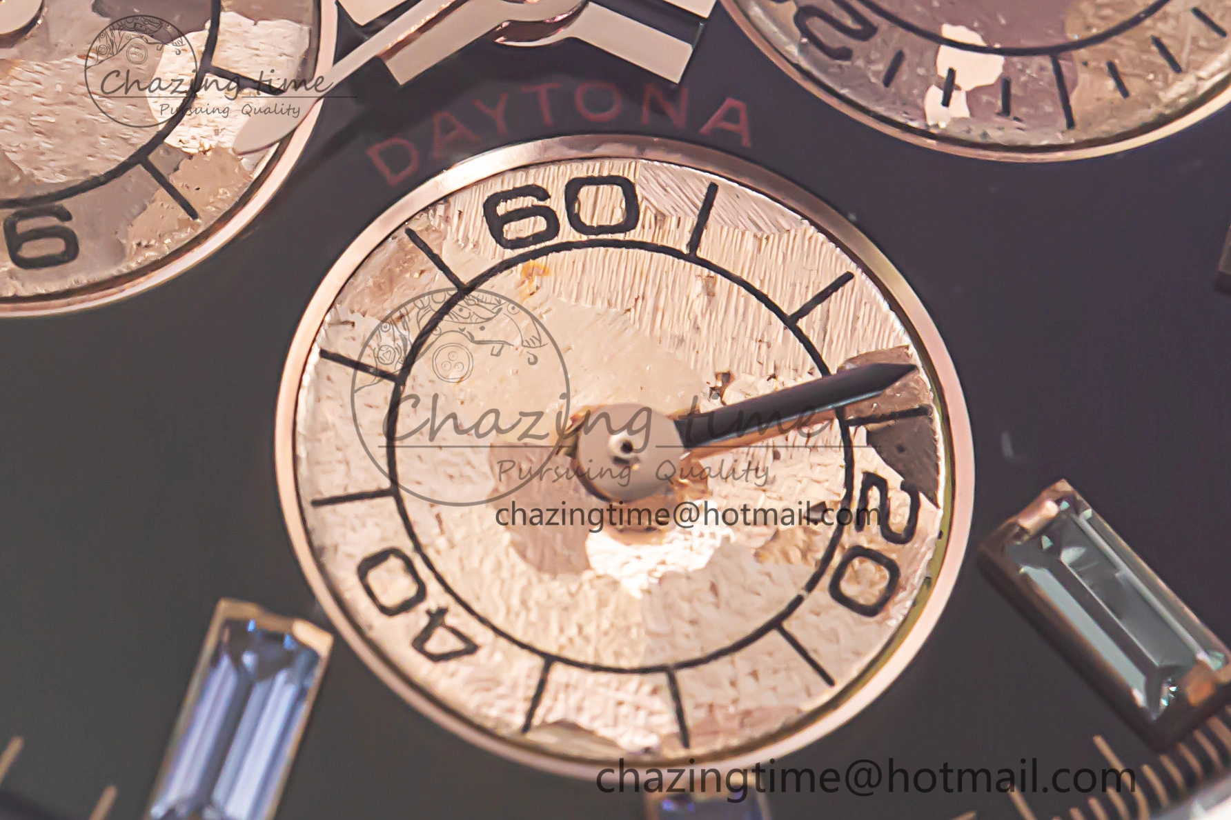 FreshLook Custom Daytona 116595 RBOW Rainbow Clean Best Edition Black RG Dial on RG Bracelet SA 10861