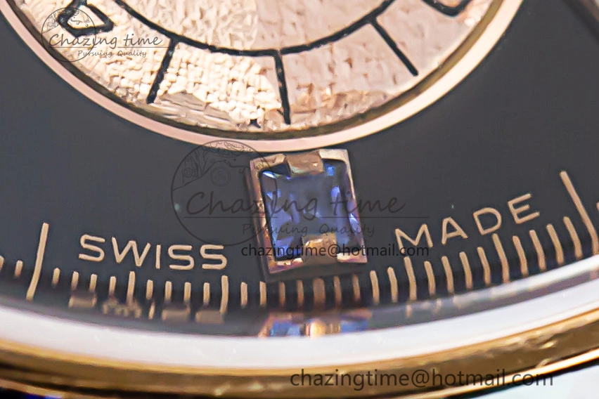 FreshLook Custom Daytona 116595 RBOW Rainbow Clean Best Edition Black RG Dial on RG Bracelet SA 10861