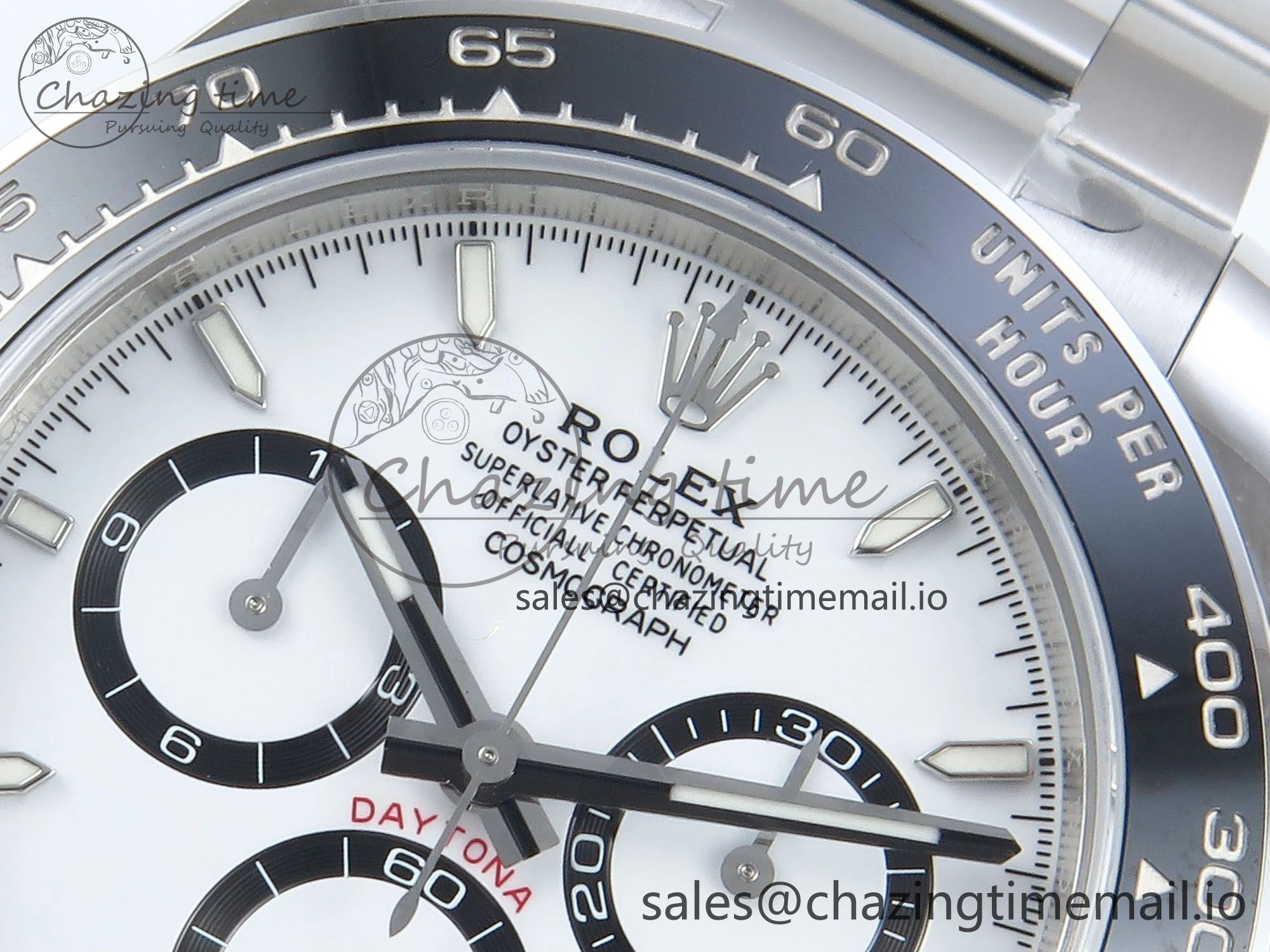 TimelessDesign Custom Daytona 126500 1:1 Best Edition White Dial on SS 904L Bracelet Custom Modded PPM 10841